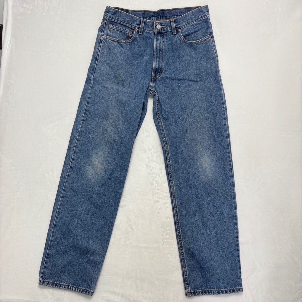 Levis 550 Relaxed Fit Tapered Leg Blue Denim Jeans Mens 34x32 Medium Wash - Picture 2 of 9